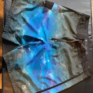 Ocean Current Black and Gray Shorts